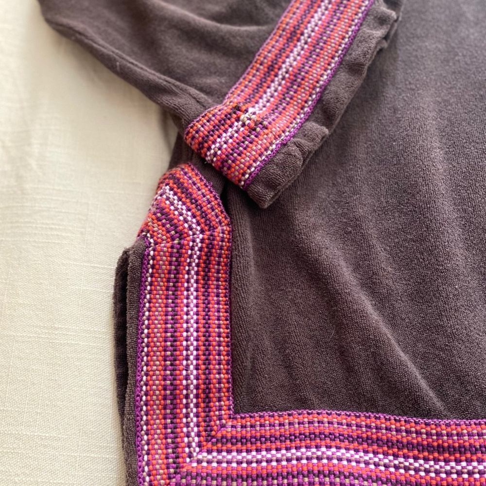 Tory Burch Espresso & Raspberry Stripe Terry Clot… - image 4